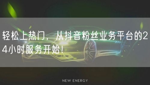 轻松上热门，从抖音粉丝业务平台的24小时服务开始！